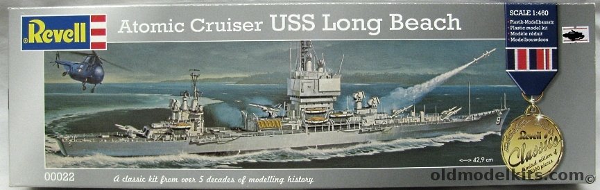 Revell 1/508 USS Long Beach CGN9 Guided Missile Cruiser, 00022 plastic model kit